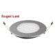 Downlight panel LED Redondo 90mm Gris Plata 3W